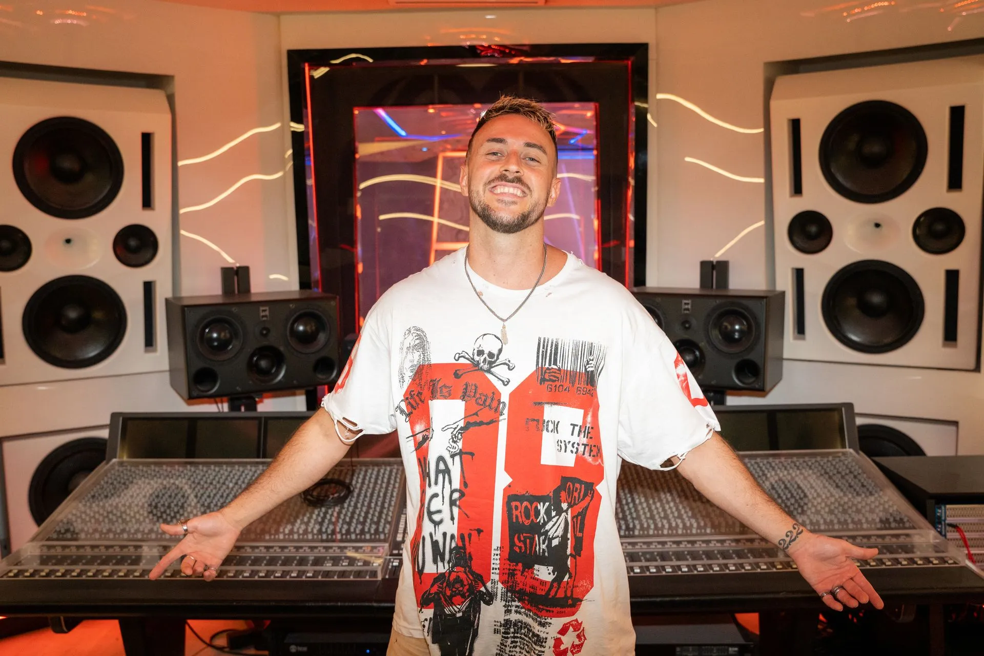 Blake Wisner in the studio